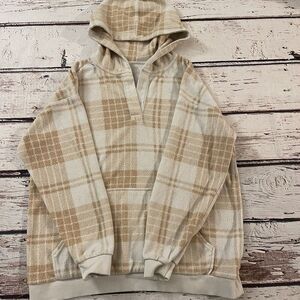 Aerie Sherpa Cream Colored‎ Pullover Women's Size XS With Pockets